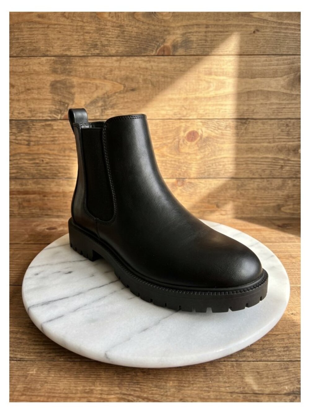 Women's Chelsea Ankle Boots Slip-On PU Leather Fall Booties